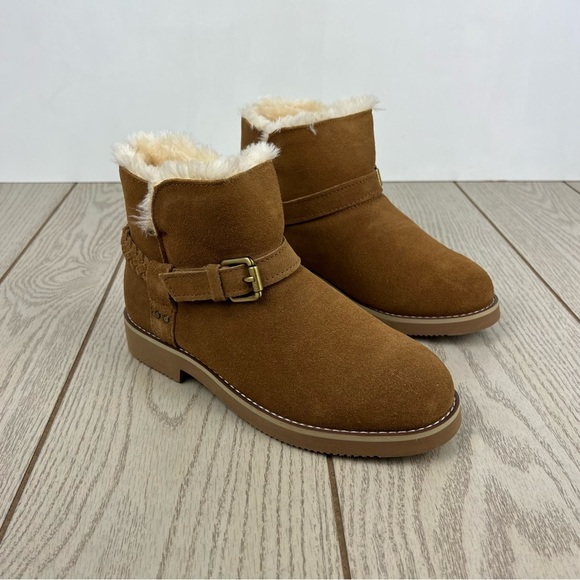 Style & Co Women's Korri Pull-On Buckled Winter Booties 7M Chestnut Suede $80 - Picture 1 of 8